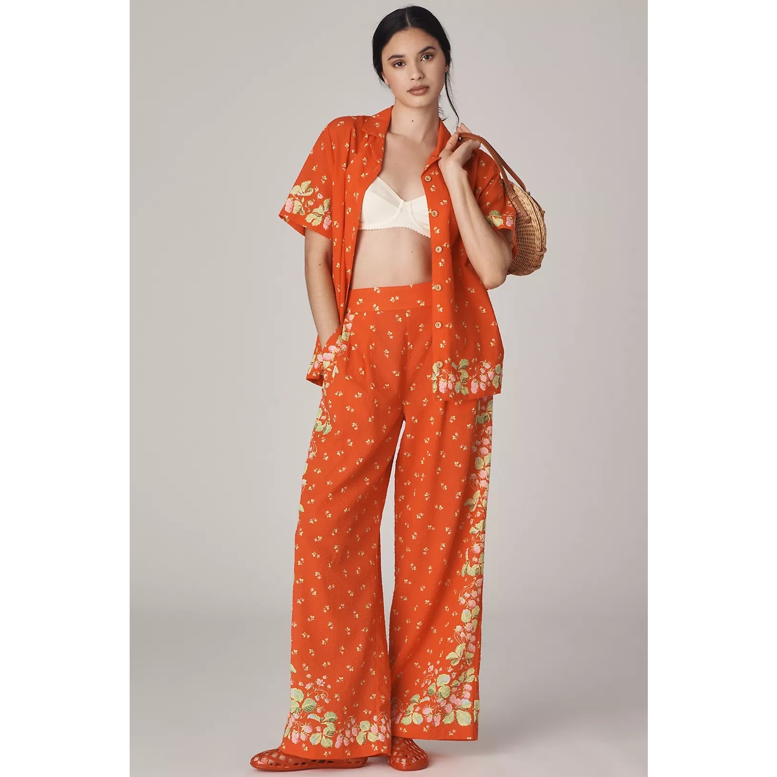 Nwt Anthropologie Rachel Antonoff Snyder High-Rise Wide-Leg Pants $258 Large